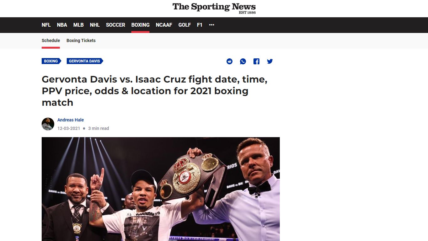 Gervonta Davis vs. Isaac Cruz fight date, time, PPV price, odds ...