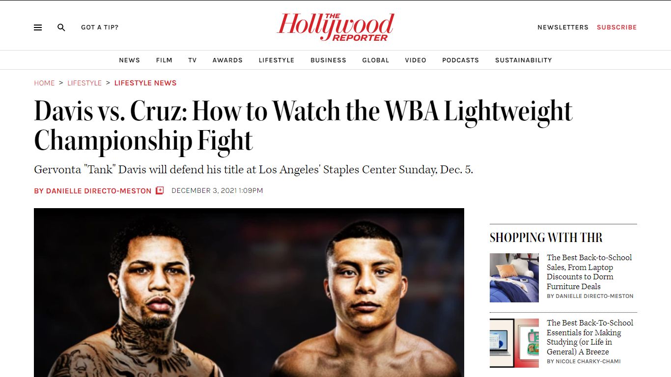 How to Watch Davis vs. Cruz: WBA Fight Date, Start Time, Tickets – The ...